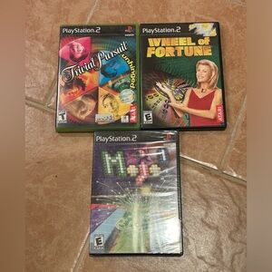 Lot Of PS2 Playstation 2 Video Games - Trivial Pursuit Wheel Of Fortune Mojo